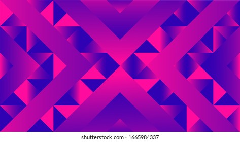 Minimal dynamic gradients on classic blue and Fluorescent pink  background with copy space. Modern abstract cover. Brochure, card.