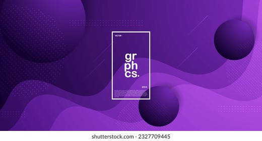 Minimal dynamic purple abstract background wave design vector for banner cover book flyer and other element graphic design. Eps10 vector