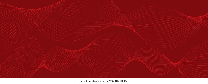 Minimal dynamic red background, abstract creative digital waves background, modern landing page concept vector. Abstract, bright smooth waves for brochure, website, flyer design, banner.	