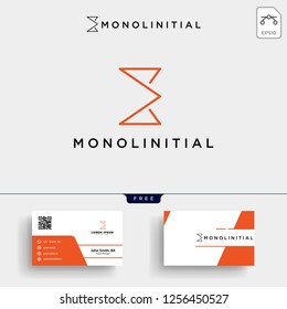 minimal E initial logo template vector illustration and stationery design, letterhead, business card, envelope.