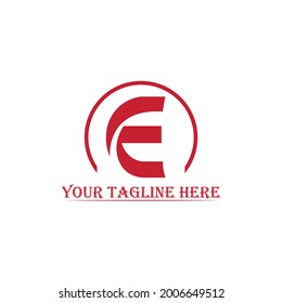 Minimal E letter logo design.