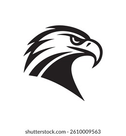 Minimal Eagle Icon on White Background – Simple, Modern Bird Symbol