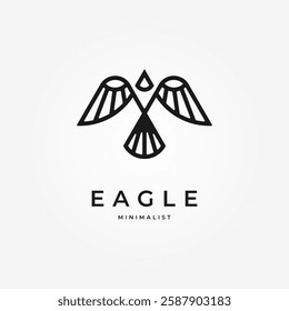 Minimal Eagle Logo Design, modern bird line style logo design, eagle design logo template element, vector illustration