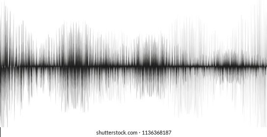 Minimal Earthquake Wave Low and Hight richter scale on White paper background,audio wave diagram concept,design for education and science,Vector Illustration.