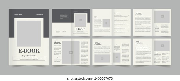Plantilla mínima de diseño de libros electrónicos y diseño de libros electrónicos con clase
