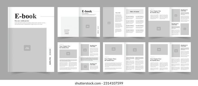 Minimal eBook Layout Template and eBook Design