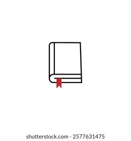 minimal editable stroke book icon. flat linear modern change line thickness ereader logotype graphic design isolated on white. concept of advertising order