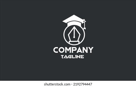 minimal education bulb logo template