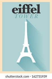 Minimal Eiffel Tower Poster Design