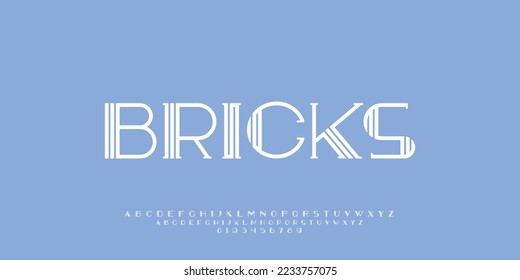 Minimal elegant alphabet letters Font. Minimal modern urban fonts for logo, brand etc. Typography vector illustration