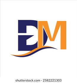 Minimal elegant art logo. Outstanding professional trendy awesome artistic DM MD initial based Alphabet icon logo.  Business logo  on white background
