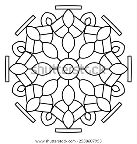 minimal , elegant and easy mandala design for coloring book page, mandala art for henna and wall art
