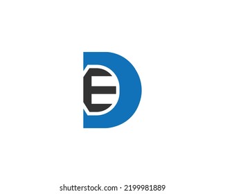 Minimal Elegant ED And DE Letter Logo Design Concept Vector Symbol.