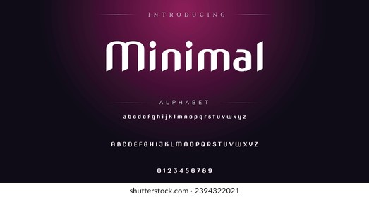 Minimal elegante Schriftart Uppercase-Fall und Anzahl. Classic Lettering Minimal Fashion Designs. Typografie moderne Serifenschriften erhalten ein traditionelles dekoratives Vintage-Konzept. Vektorgrafik