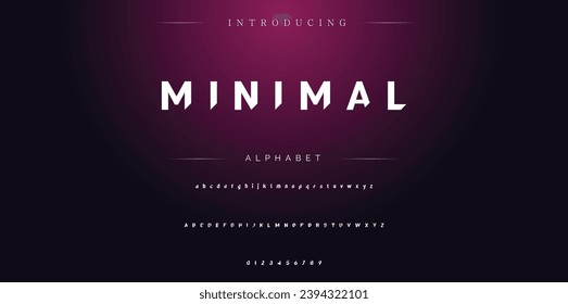 Minimal elegante Schriftart Uppercase-Fall und Anzahl. Classic Lettering Minimal Fashion Designs. Typografie moderne Serifenschriften erhalten ein traditionelles dekoratives Vintage-Konzept. Vektorgrafik