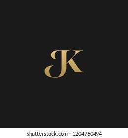 Minimal Elegant Lk Black Gold Color Stock Vector (Royalty Free ...