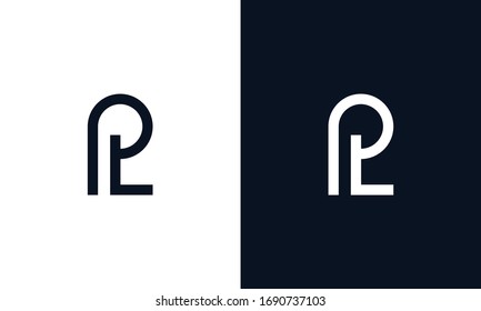 Minimal elegant line art letter PL logo. This logo icon incorporate with letter P and L in the creative way.