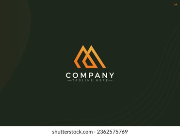 Minimal and elegant ma or am logo design Vector template.