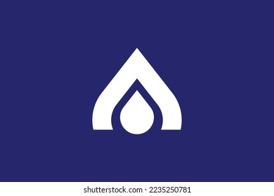 Minimal Elegant Monogram Art Letter A Drop Logo. Outstanding Logo Letter A Water Drop Logo Design Template.
