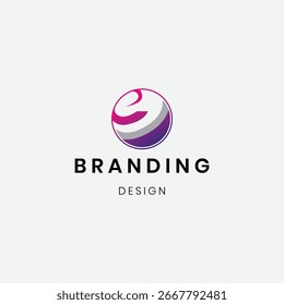 Minimal elegante Monogramm Kunstbuchstabe "C" Logo-Vorlage