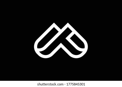 Minimal elegant monogram art logo. Outstanding professional trendy awesome artistic W WW WP PW  initial based Alphabet icon logo. Premium Business logo White color on black background