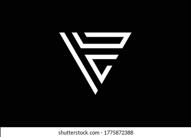 Minimal elegant monogram art logo. Outstanding professional trendy awesome artistic TV VT initial based Alphabet icon logo. Premium Business logo. White color on black background