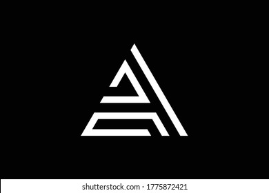 Minimal elegantes Monogram-Logo. Hervorragende professionelle trendy angesagte atemberaubende künstlerische AT TA Initial-basierte Alphabet Icon-Logo. Premium Business Logo. Weiße Farbe auf schwarzem Hintergrund