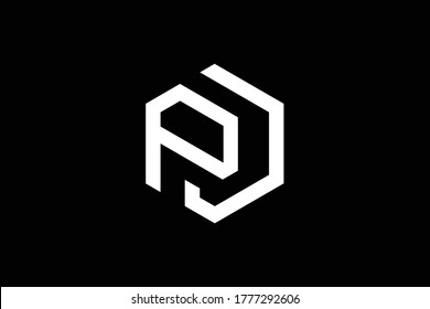 Minimal elegant monogram art logo. Outstanding professional trendy awesome artistic PD DP initial based Alphabet icon logo. Premium Business logo. White color on black background