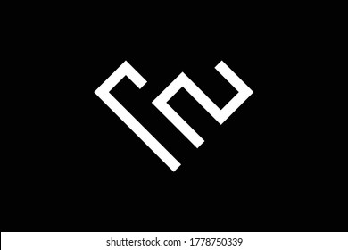 Minimal elegant monogram art logo. Outstanding professional trendy awesome artistic ZV VZ initial based Alphabet icon logo. Premium Business logo. White color on black background
