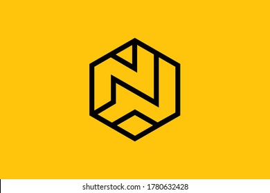 Minimal elegant monogram art logo. Outstanding professional trendy awesome artistic WN NW initial based Alphabet icon logo. Premium Business logo.