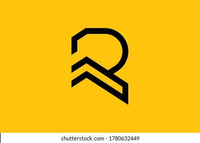 Minimal elegant monogram art logo. Outstanding professional trendy awesome artistic R RR initial based Alphabet icon logo. Premium Business logo.