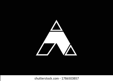 Minimal elegantes Monogram-Logo. Hervorragende professionelle trendige und beeindruckende künstlerische AA PA Initial-basiertes Alphabet-Icon-Logo. Premium Business Logo. Weiße Farbe auf schwarzem Hintergrund