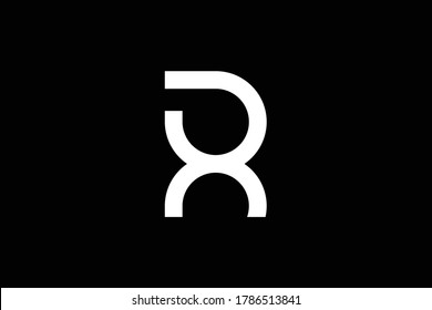 Minimal elegant monogram art logo. Outstanding professional trendy awesome artistic XR RX XP PX initial based Alphabet icon logo. Premium Business logo. White color on black background