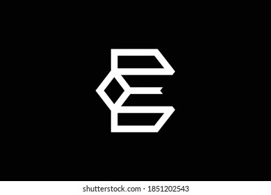 Mínimo y elegante logotipo de arte en monograma. Magnífico logotipo del icono del Alfabeto basado en el CD inicial del CD de DC. Logo de Premium Business. Color blanco sobre fondo negro