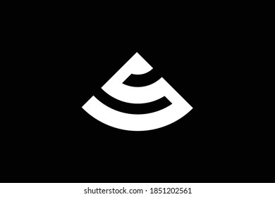 Minimal elegantes Monogram-Logo. Hervorragende professionelle trendy angesagte künstlerische AS SA initiale Alphabet Icon Logo. Premium Business Logo. Weiße Farbe auf schwarzem Hintergrund