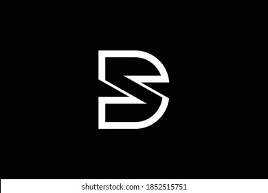 Minimal Elegant Monogram Art Logo Outstanding Stock Vector (Royalty ...