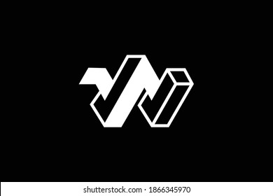 Minimal elegant monogram art logo. Outstanding professional trendy awesome artistic W WW initial based Alphabet icon logo. Premium Business logo. White color on black background