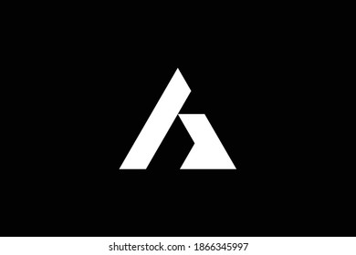Minimal elegant monogram art logo. Outstanding professional trendy awesome artistic G AG GA initial based Alphabet icon logo. Premium Business logo. White color on black background