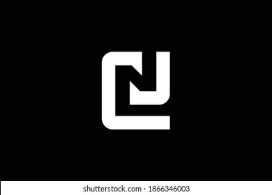 Mínimo y elegante logotipo de arte en monograma. Excelente profesional de moda impresionante artística CJ JC con el logotipo del icono del Alfabeto basado en la base inicial. Logo de Premium Business. Color blanco sobre fondo negro