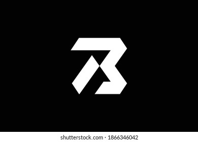 Minimal elegantes Monogram-Logo. Hervorragendes professionelles trendiges, beeindruckendes künstlerisches AB BA-Logo auf der Basis von Alphabet-Icon. Premium Business Logo. Weiße Farbe auf schwarzem Hintergrund