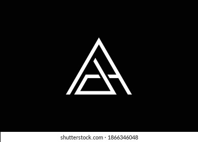 Minimal elegant monogram art logo. Outstanding professional trendy awesome artistic AD DA initial based Alphabet icon logo. Premium Business logo. White color on black background