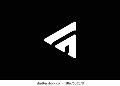 Minimal elegant monogram art logo. Outstanding professional trendy awesome artistic G GG initial based Alphabet icon logo. Premium Business logo. White color on black background