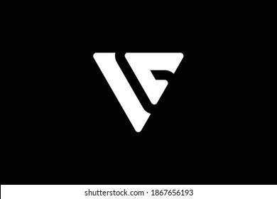 Minimal elegant monogram art logo. Outstanding professional trendy awesome artistic VG GV initial based Alphabet icon logo. Premium Business logo. White color on black background