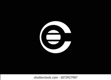 Minimal elegant monogram art logo. Outstanding professional trendy awesome artistic CO OC initial based Alphabet icon logo. Premium Business logo. White color on black background