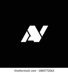 Minimal elegant monogram art logo. Outstanding professional trendy awesome artistic AV VA initial based Alphabet icon logo. Premium Business logo vector illustration.