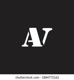 Minimal elegant monogram art logo. Outstanding professional trendy awesome artistic AV VA initial based Alphabet icon logo. Premium Business logo vector illustration.