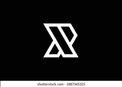 Minimal elegant monogram art logo. Outstanding professional trendy awesome artistic RT TR initial based Alphabet icon logo. Premium Business logo. White color on black background