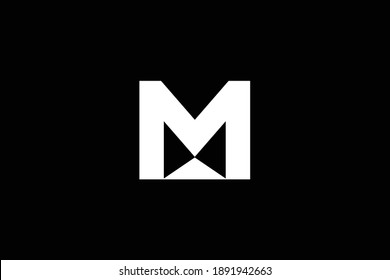 Mínimo y elegante logotipo de arte en monograma. Magnífico logotipo del icono del Alfabeto basado inicialmente en M MX XM, profesional de moda y de moda. Logo de Premium Business. Color blanco sobre fondo negro.