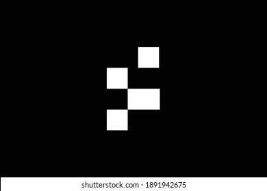 Mínimo y elegante logotipo de arte en monograma. Destacado profesional de moda impresionante artístico DF FD inicial basado en el logotipo del icono del Alfabeto. Logo de Premium Business. Color blanco sobre fondo negro.