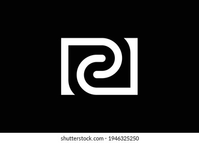 Minimal elegant monogram art logo. Outstanding professional trendy awesome artistic PD DP initial based Alphabet icon logo. Premium Business logo. White color on black background